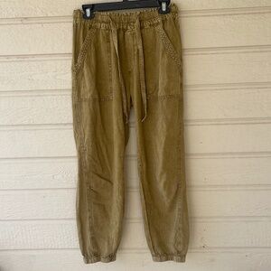 ANTHROPOLOGIE Rhys linen blend utility jogger pants size small